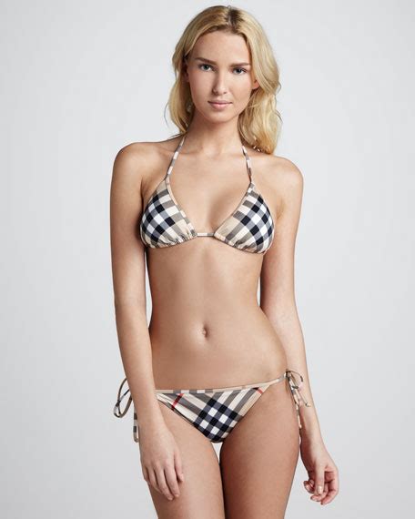 Burberry Check Print String Bikini