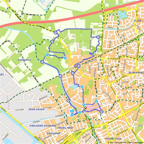 Veghel Meierijstad Wandelroute Route Nl