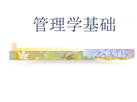 管理学基础1 Pptx 皮皮虾