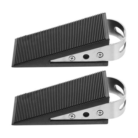 Flooring 2 Pcs Door Stoppers Heavy Duty Outside Doorstop Stainless