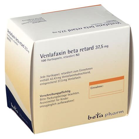 Venlafaxin Beta Retard 37 5 Mg 100 St Mit Dem E Rezept Kaufen Shop