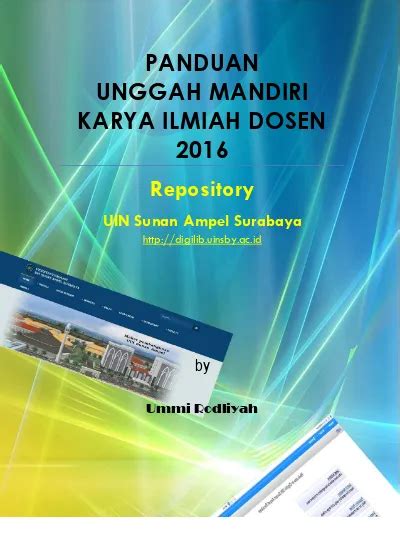 Panduan Unggah Mandiri Karya Ilmiah Dosen Uin Sunan Ampel Surabaya