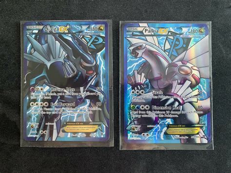 Mavin | Dialga Ex Palkia Ex Full Art Pokemon Card Lot Plasma Blast