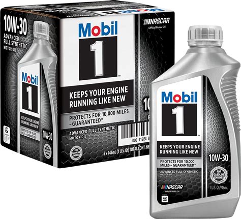 Mobil 1 Advanced Full Synthetic Motor Oil 10w 30 1 Quart Pack Of 6 Automotive