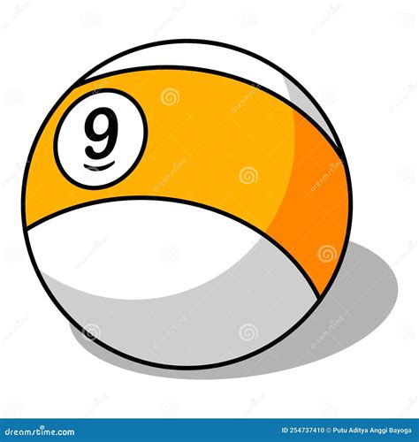 Nine Ball With Cue Sticks Vector Illustration | CartoonDealer.com #26196212