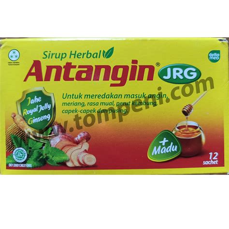 Jual Antangin Jrg Sirup Herbal Jahe Royal Jelly Ginseng 1 Box 12