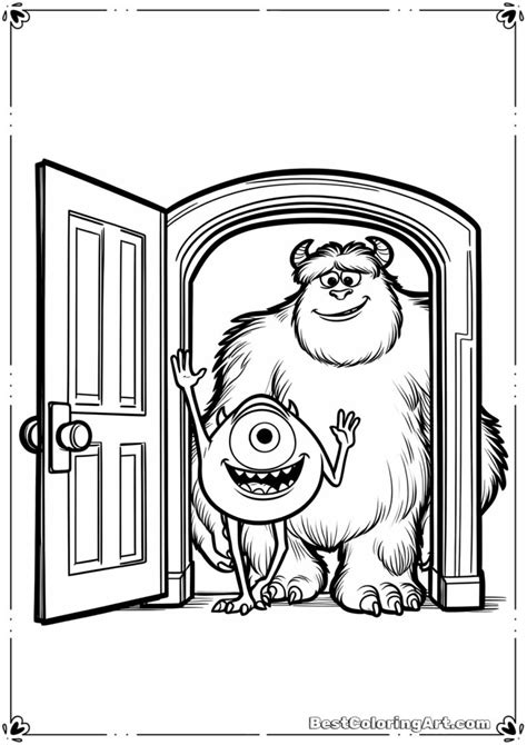 Sully I Mike Monsters Inc Coloring Page Coloring Pages