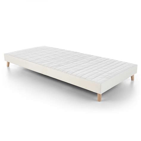 Sommier Tapizado Con Listones De Madera Maciza De Abeto De X Cm