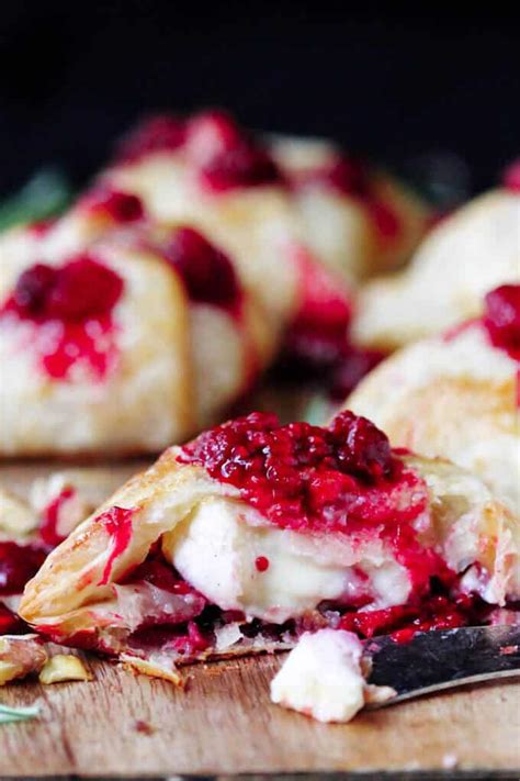 Baked Brie En Croute With Raspberry Raspberry