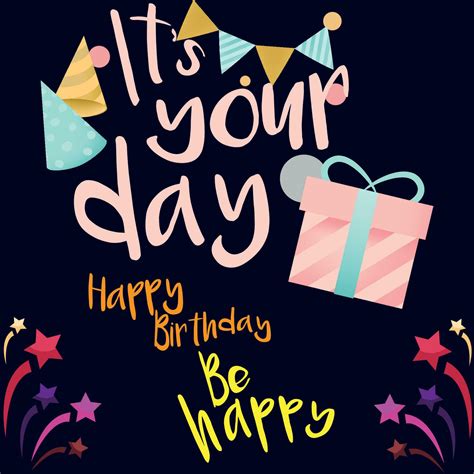 Happy Birthday Text Vector Template Design Birthday Greeting In Circle Space For Typography