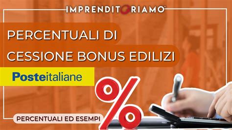 Nuove Percentuali Di Cessione Dei Bonus Edilizi A Poste Italiane Youtube