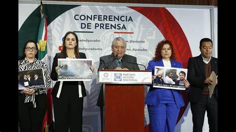 Conferencia De Prensa De Diputadas Diputados Y Senadores Del PAN