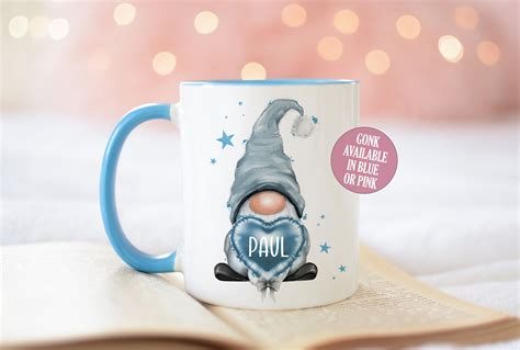 Personalised Gonk Mug Pink Or Blue Gonk Stocking Filler Etsy