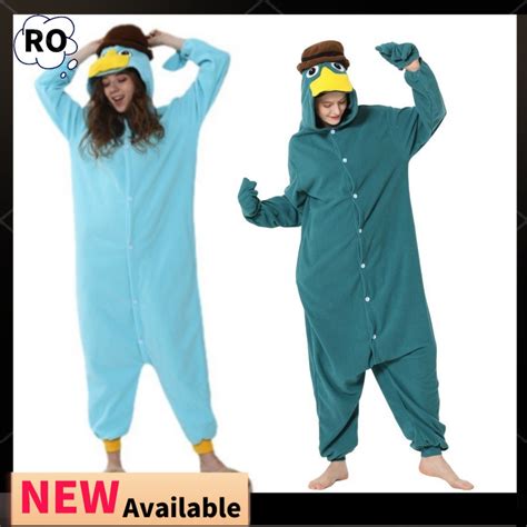 Kigurumi Adult Anime Monster Cosplay Costume Perry The Platypus Onesie Unisex Cartoon Onesie