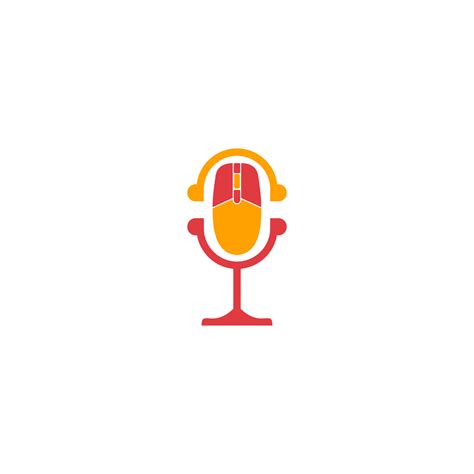 Microphone logo with mouse over it 21390926 Vector Art at Vecteezy