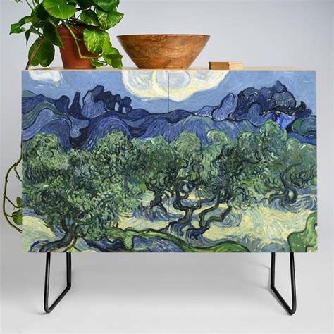 Impressionist Painting Olive Trees With The Alpilles In The Background