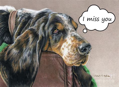 Hound Dog I Miss You Painting By Sarah Batalka