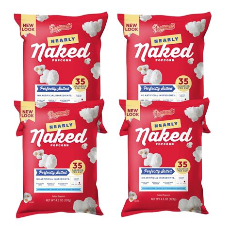 Popcornopolis Nearly Naked Gourmet Popcorn PERFECTLY SALTED Snack 4 5