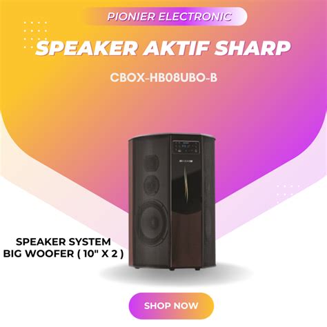 Jual {eks Display} Speaker Aktif Sharp Cbox Hb08ubo B Bluetooth 8 Inc Shopee Indonesia