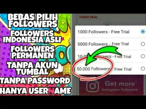 SEKEJEP MATA FOLLOWERS LANGSUNG 1000 CARA MENAMBAH FOLLOWERS