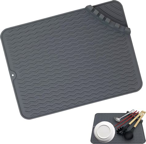 Tapis Egouttoir Vaisselle Silicone Egoutoire Tapis de Séchage de