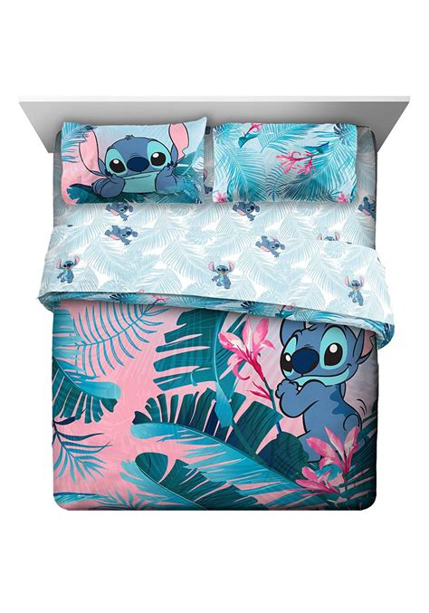 Disney Lilo Stitch Piece Floral Fun Full Sized Bed Set Ph