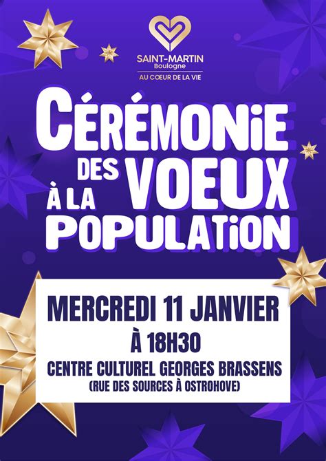 Cérémonie des voeux à la population Ville de Saint Martin Boulogne