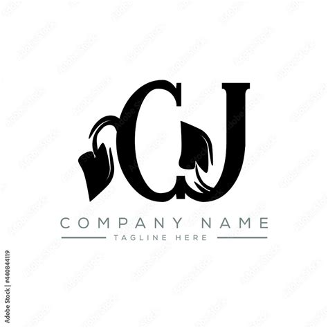 Cj Letter Logo Design Cj Letter With Leaf Shape Cj Creative Two