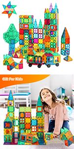 Amazon Bmag Magnetic Tiles 120 PCS Magnetic Building Blocks 3D