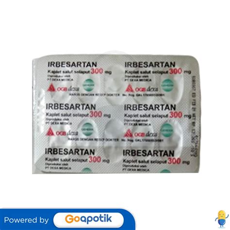 IRBESARTAN OGB DEXA MEDICA 300 MG STRIP 10 KAPLET HIPERTENSI