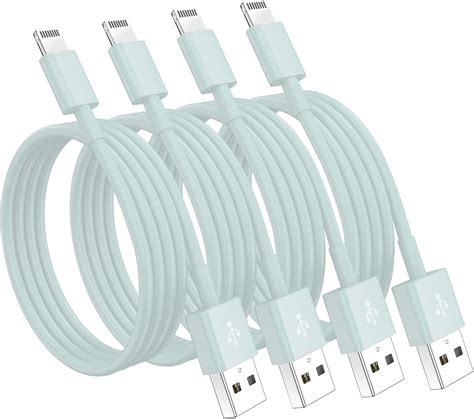 4 Pack Apple Mfi Certified Apple Charging Cables 6ft Iphone Chargers Lightning