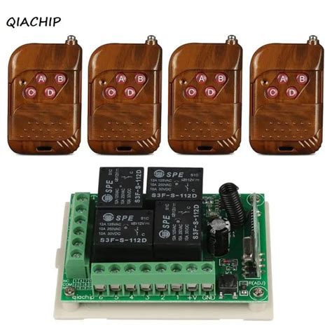 Qiachip Mhz Wireless Remote Control Light Switch Dc V Ch Relay