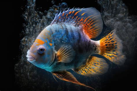 Hermosos Peces Exóticos Del Mundo Submarino En Peces De Acuario En El Espacio Foto Premium