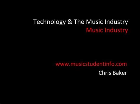 Timeline Of The Technology And Music Industry