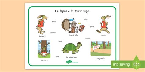 La Lepre E La Tartaruga Vocabolario Illustrato