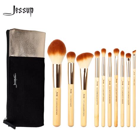 Jessup Brushes 10pcs Beauty Bamboo Professional Makeup Brushes Set