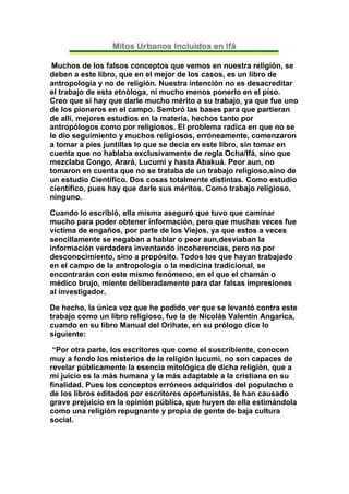 El Monte De Lydia Cabrera Fabrica De Mitos Religiosos Inc PDF