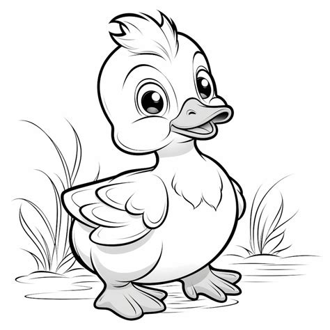 20 Baby Duck Duckling Coloring Pages For Kids Etsy