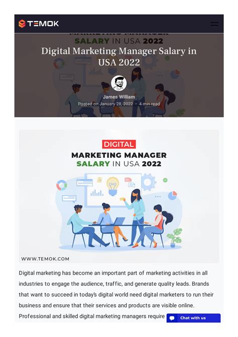 Digital Marketing Manager Salary In Usa 2022 By Stuart Green Issuu