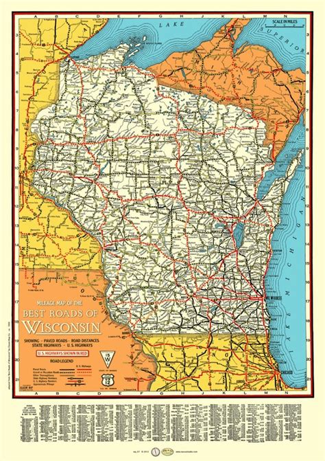 Laminated Map Large Detailed Roads And Highways Map Of Wisconsin Images