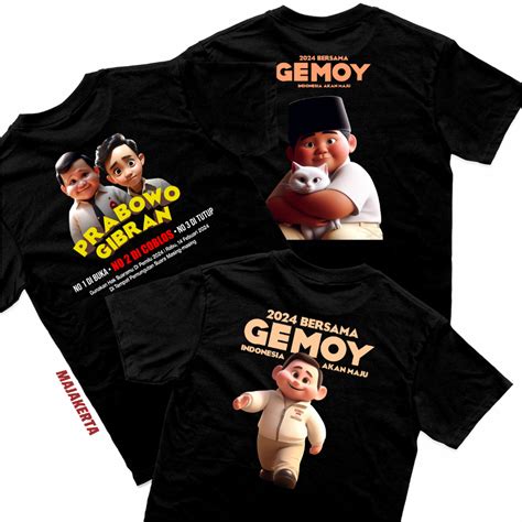 Jual Kaos Prabowo Gibran Gemoy Presiden Baju Prabowo Gibran