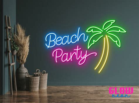 Beach Party Led Neon Sign Glow Neon Store Craftneonsign