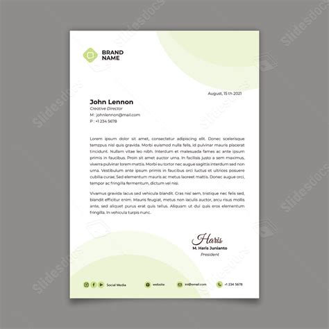 Letter Letterhead Identity Corporate Minimalist Word Template And