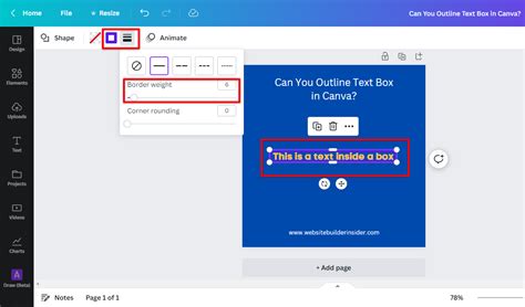 Can You Outline Text Box In Canva Websitebuilderinsider