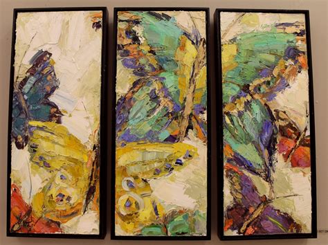 Kathryn Trotter Art: "BUTTERFLY TRIPTYCH" by Kathryn Morris Trotter