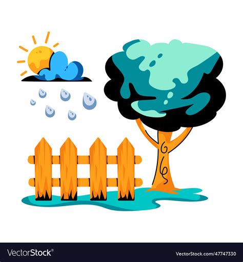 Rainfall Royalty Free Vector Image Vectorstock