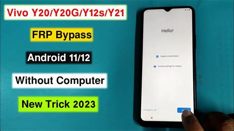 Vivo Y Y G Y S Y Frp Bypass Android Without Pc Vivo Y