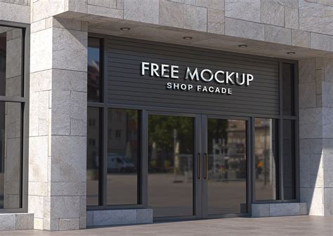 Free Storefront Facade Logo Mockup Behance