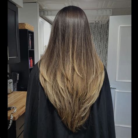 Layered V Haircut Back View