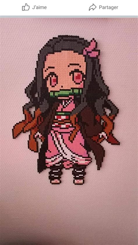 perle Hama démon slayer Perle a repasser modeles Perles hama Pixel art